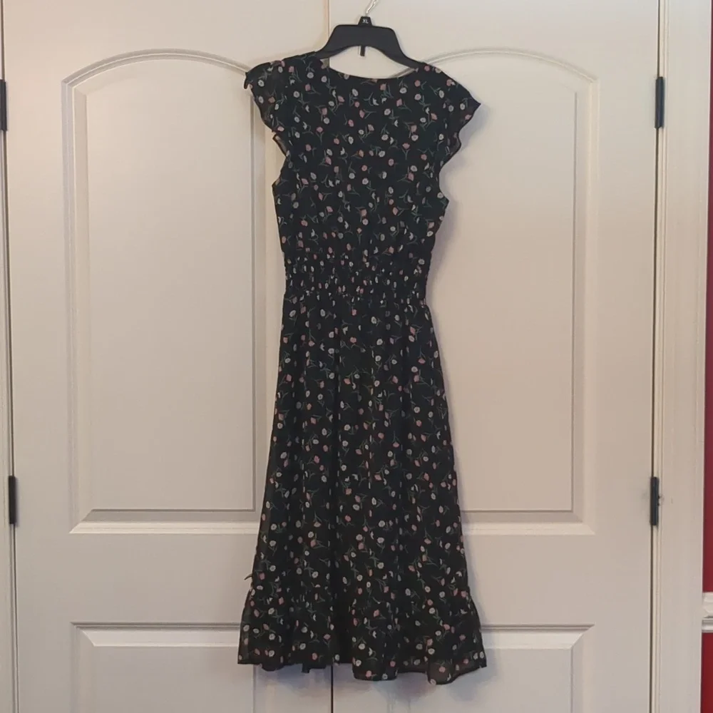 Lucky Brand ditsy printed midi dress XS - Picture 6 of 8